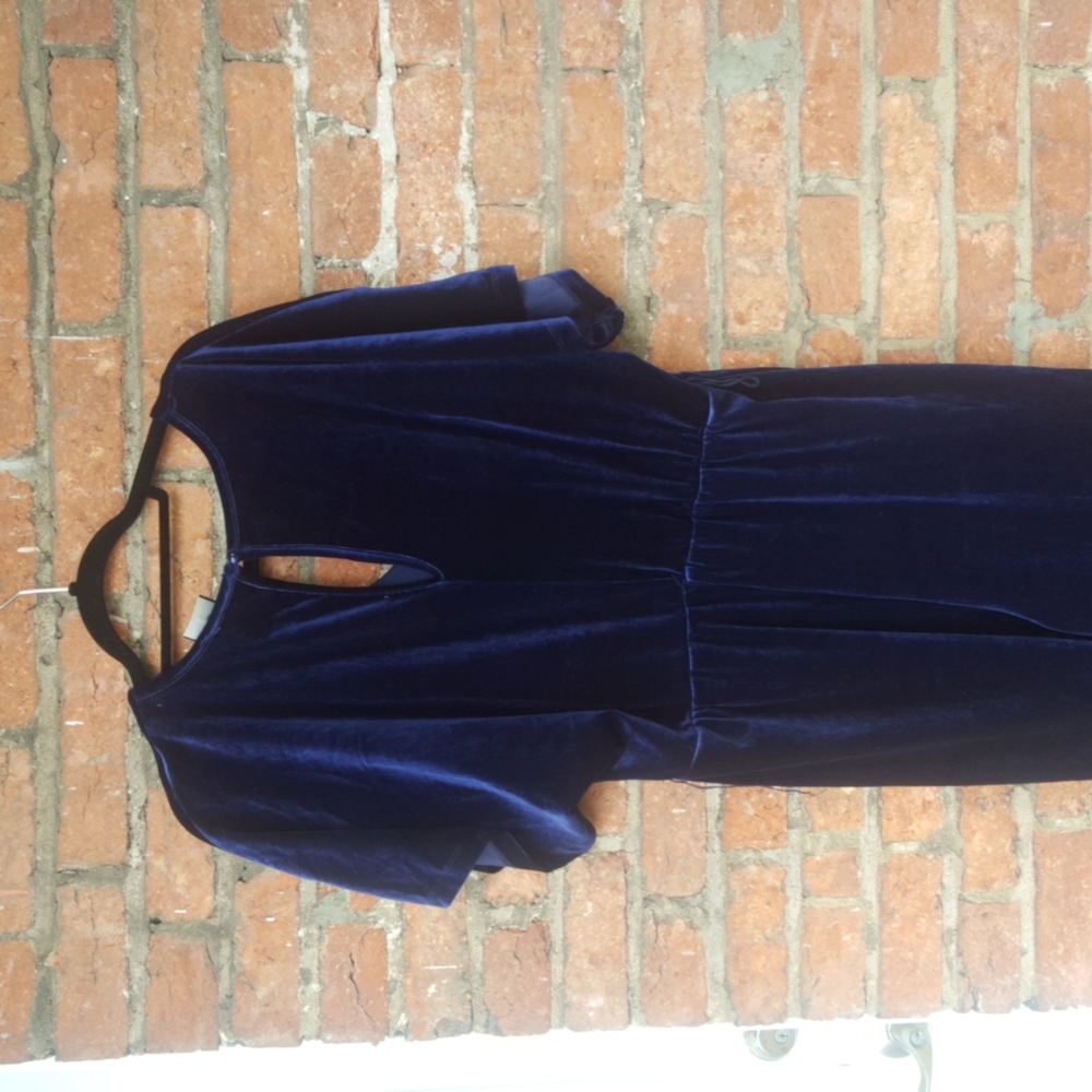 Deep Blue Velvet Jumpsuit